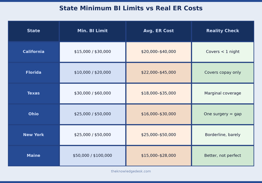 State Minimum Limits - Bodily Injury Liability