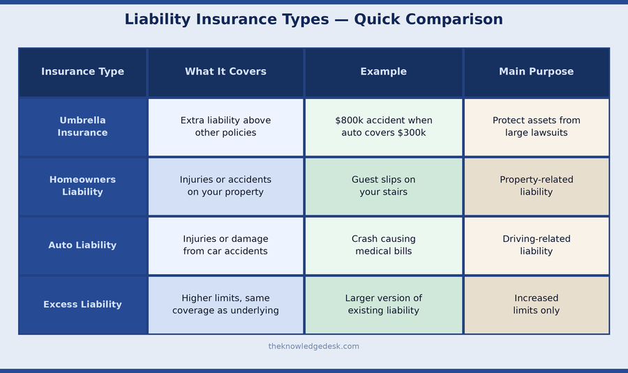 How Umbrella Insurance Compares to Other Liability Coverage